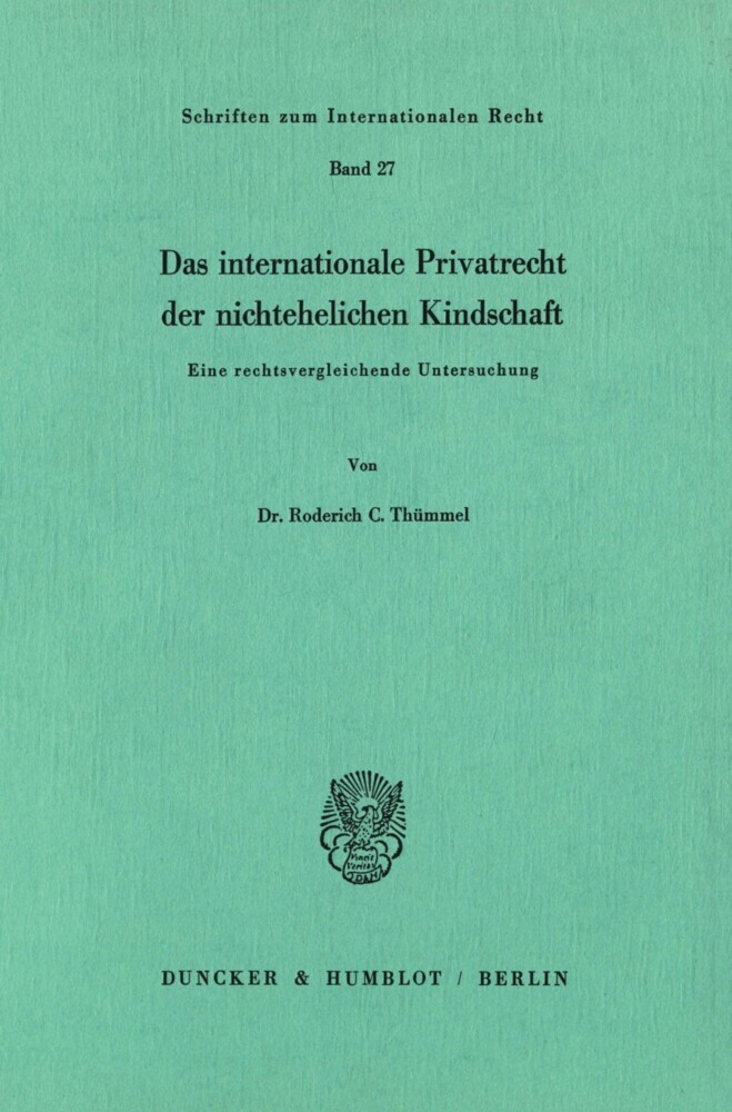Das internationale Privatrecht der nichtehelichen Kindschaft. main product photo