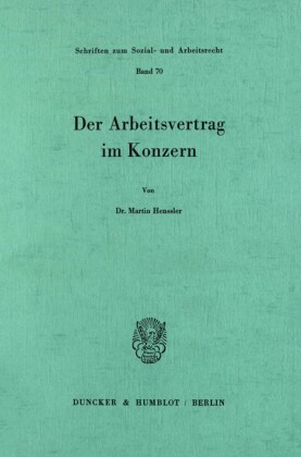 Der Arbeitsvertrag im Konzern.