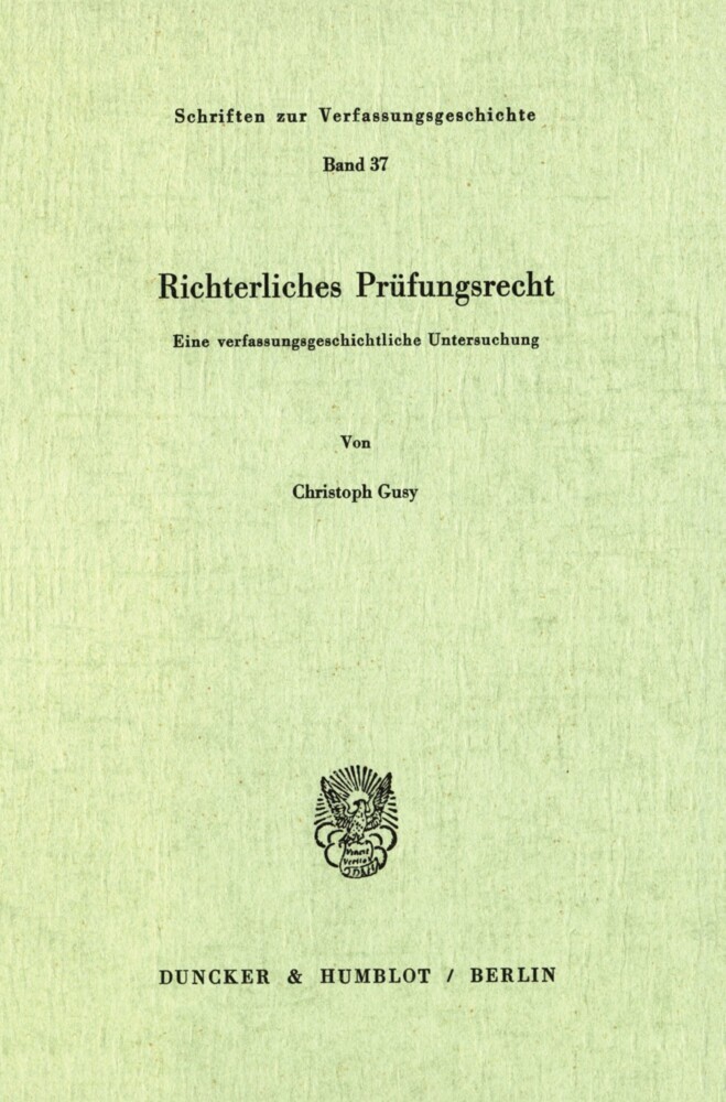 Richterliches Prüfungsrecht. main product photo
