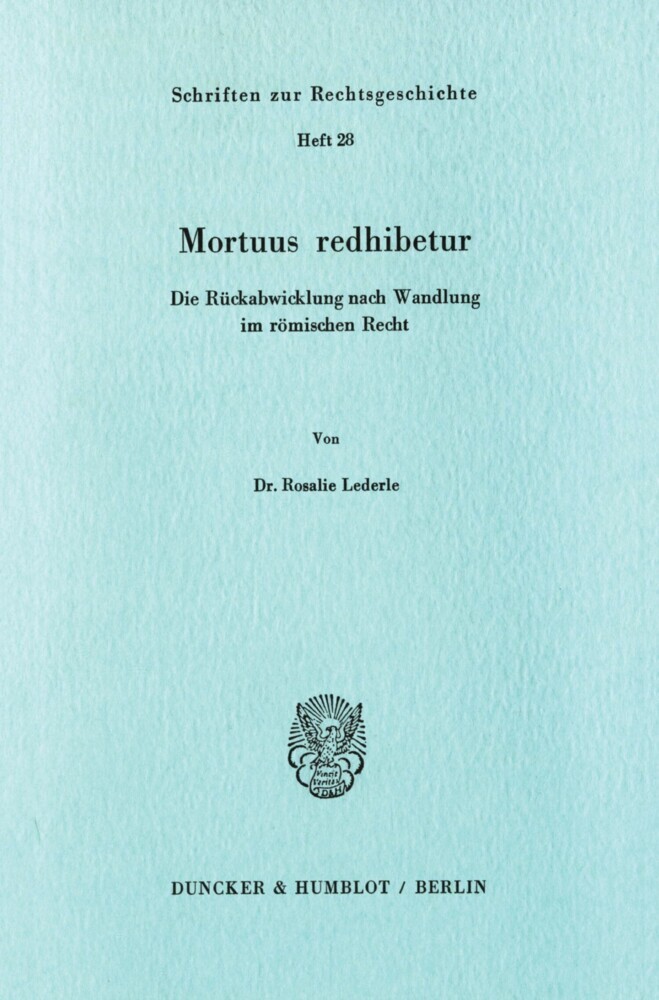 Mortuus redhibetur. main product photo