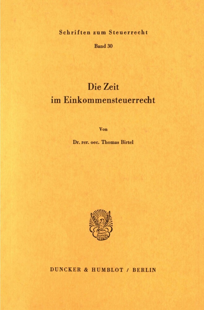 Die Zeit im Einkommensteuerrecht. main product photo