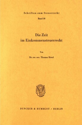 Die Zeit im Einkommensteuerrecht.