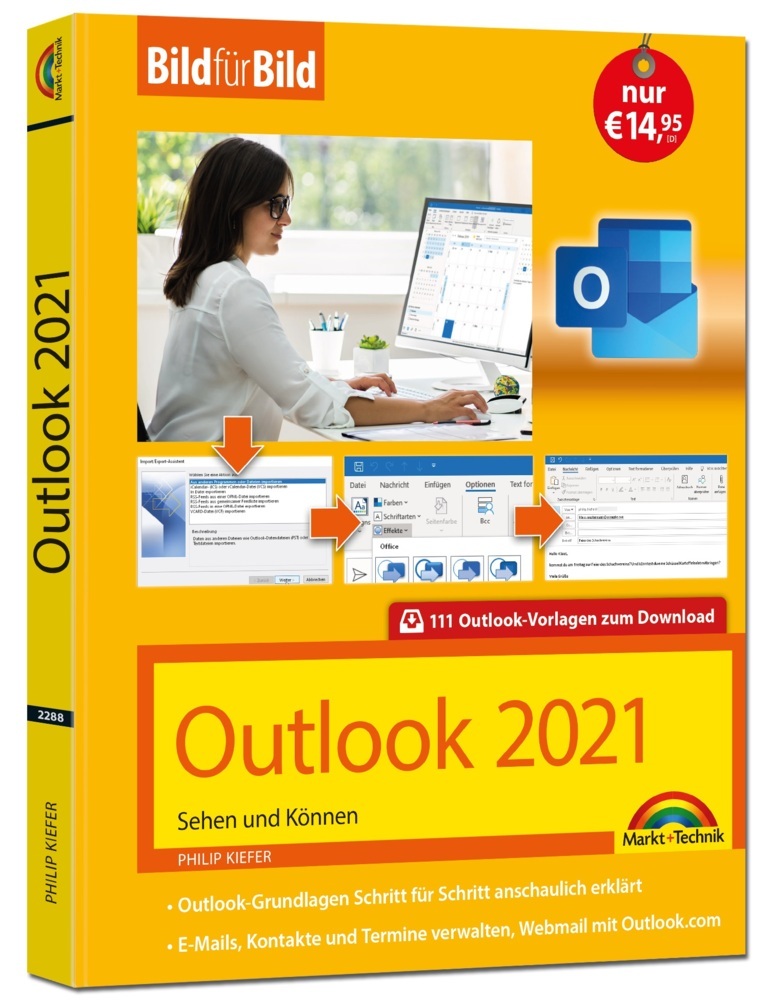Outlook 2021 Bild für Bild erklärt. Komplett in Farbe. Outlook Grundlagen Schritt für Schritt main product photo