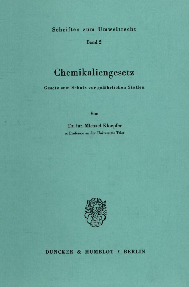 Chemikaliengesetz. main product photo