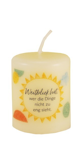 Kerze "Weitblick hat, wer die Dinge nicht zu eng sieht." main product photo