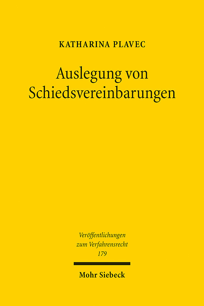 Auslegung von Schiedsvereinbarungen main product photo