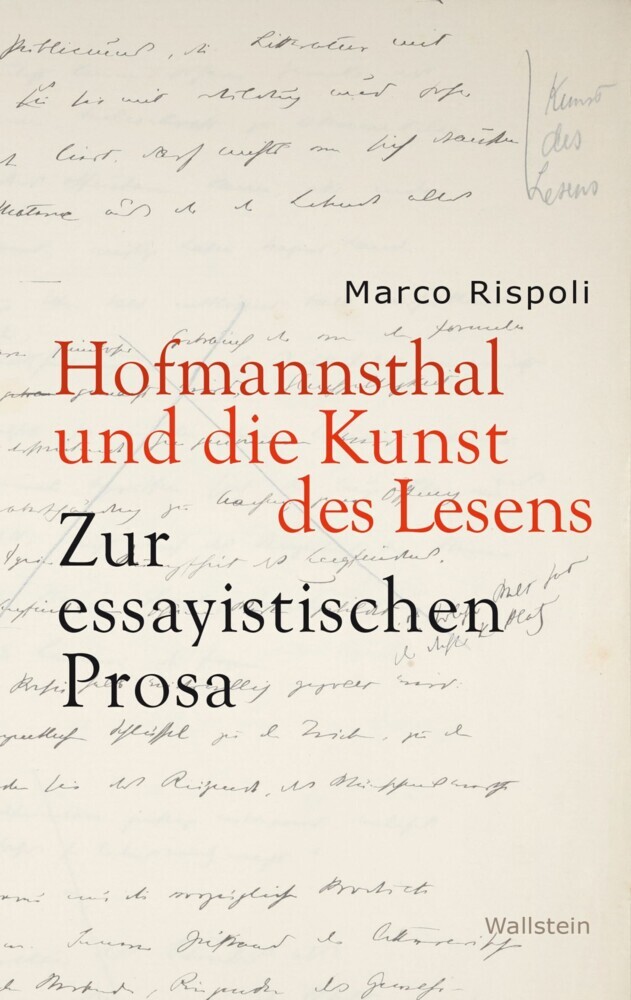 Hofmannsthal und die Kunst des Lesens main product photo