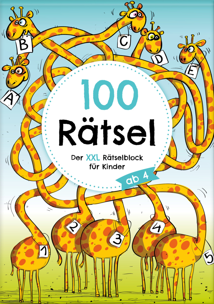 XXL-Rätselblock für Kinder ab 4 Jahren: 100 Rätsel für Freizeit und Urlaub in DIN A5 | Labyrinthe, Punkt zu Punkt, finde den Fehler, Ausmalbilder uvm. | Übungsheft zur Stärkung der Feinmotorik und Konzentration main product photo