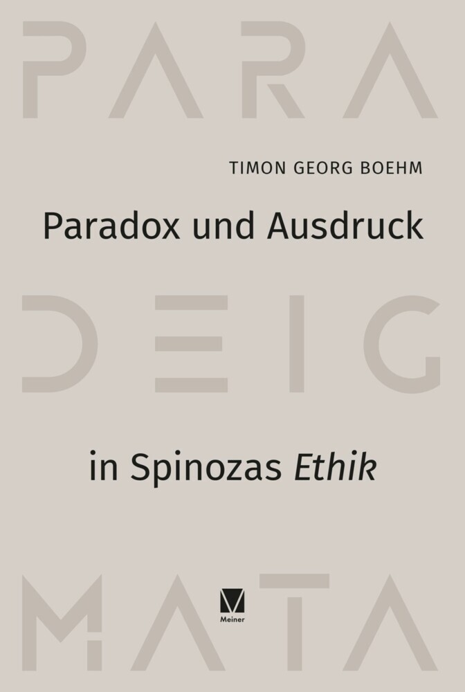 Paradox und Ausdruck in Spinozas »Ethik« main product photo
