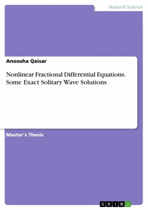 Nonlinear Fractional Differential Equations. Some Exact Solitary Wave Solutions