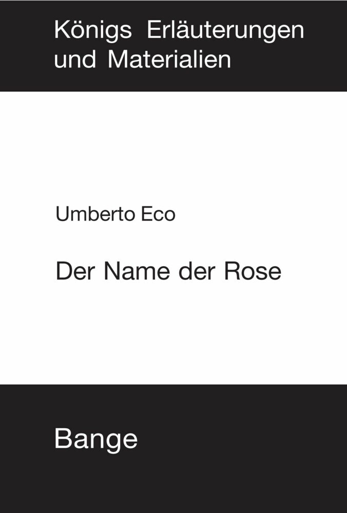 Der Name der Rose. Textanalyse und Interpretation main product photo
