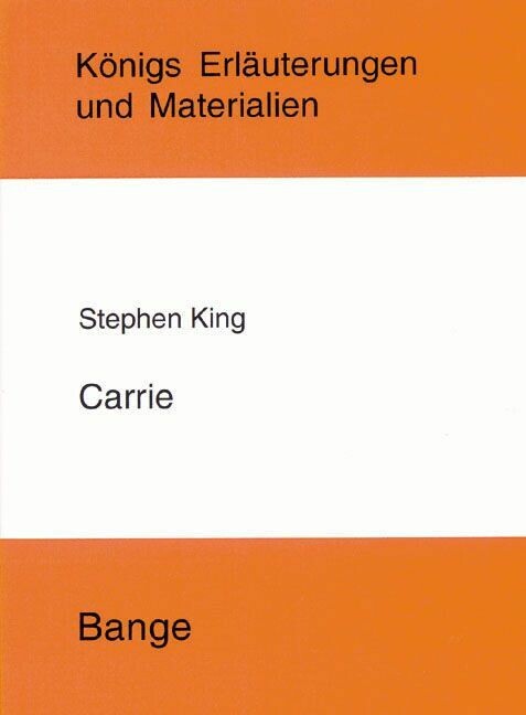 Carrie. Textanalyse und Interpretation. main product photo