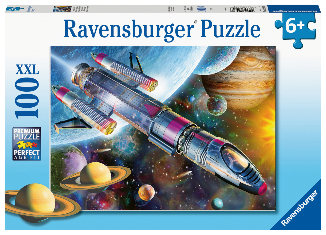 Ravensburger Kinderpuzzle - 12939 Mission im Weltall - Weltraum-Puzzle für Kinder ab 6 Jahren, mit 100 Teilen im XXL-Format main product photo