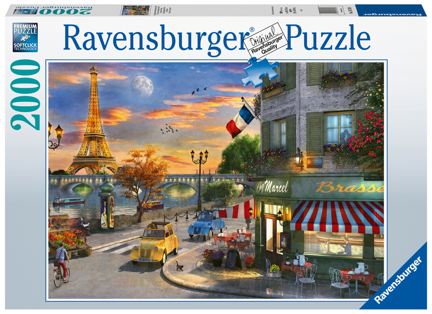 Ravensburger Puzzle 16716 - Romantische Abendstunde in Paris - 2000 Teile Puzzle für Erwachsene und Kinder ab 14 Jahren main product photo