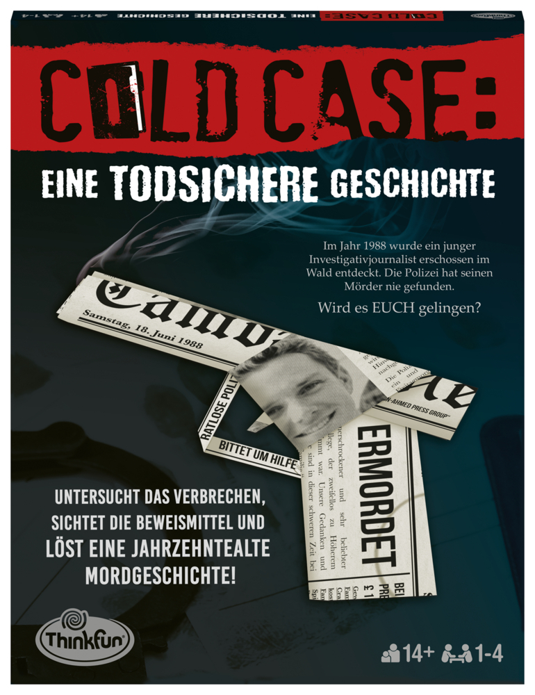 ThinkFun - 76464 - Cold Case: Eine todsichere Geschichte. Der Krimi im eigenen Heim. Wer findet den Mörder? Ein Rätsel-Spiel für Einen oder in der Gruppe ab 14 Jahren main product photo