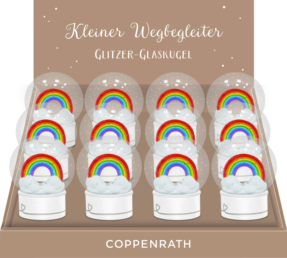 Glitzer-Glaskugel - Regenbogen main product photo