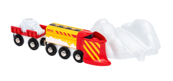 BRIO World 33606 Schneeräumzug - Winterliche Ergänzung für die BRIO Holzeisenbahn - Empfohlen ab 3 Jahren