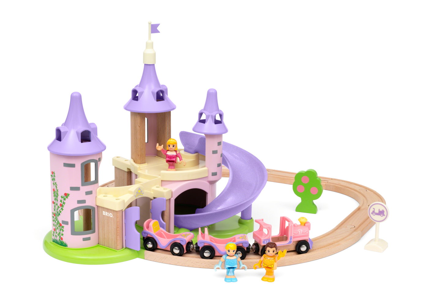 BRIO Disney Princess 33312 Traumschloss Eisenbahn-Set - Märchenhafte Ergänzung für die BRIO Holzeisenbahn - Empfohlen ab 3 Jahren main product photo