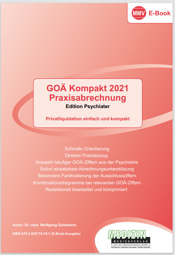 GOÄ Kompakt 2021 Psychiater main product photo