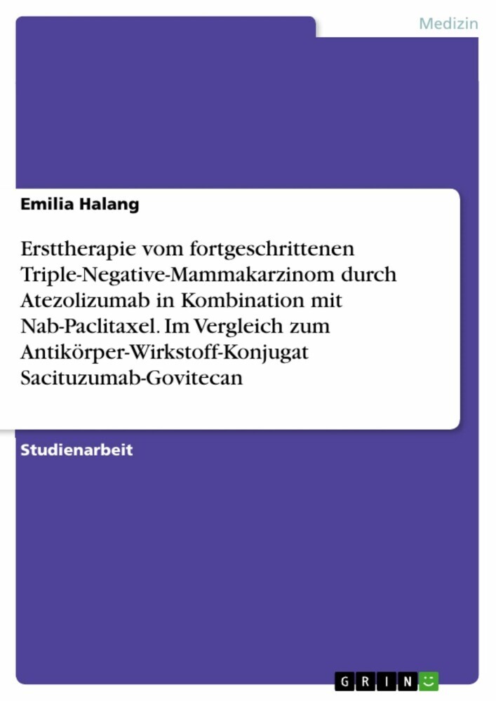 Ersttherapie vom fortgeschrittenen Triple-Negative-Mammakarzinom durch Atezolizumab in Kombination mit Nab-Paclitaxel. Im Vergleich zum Antikörper-Wirkstoff-Konjugat Sacituzumab-Govitecan main product photo