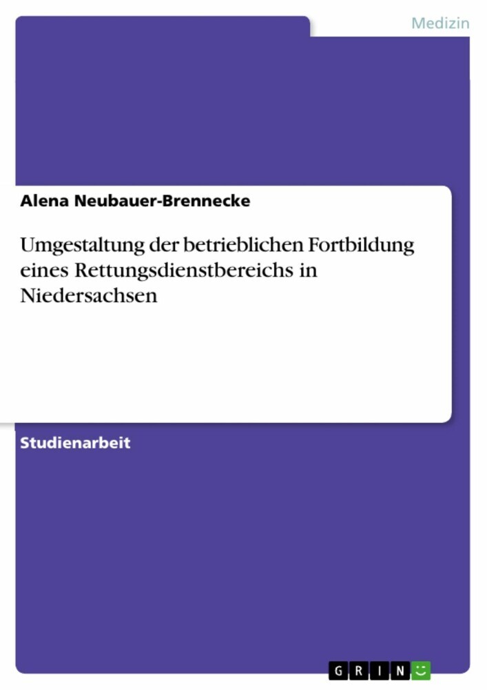 Umgestaltung der betrieblichen Fortbildung eines Rettungsdienstbereichs in Niedersachsen main product photo