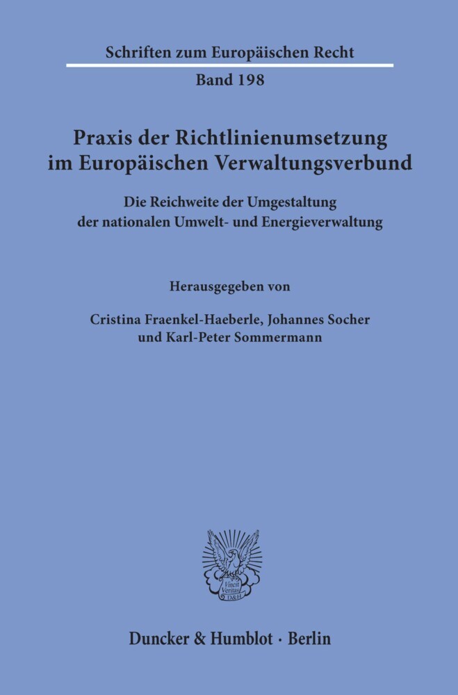 Praxis der Richtlinienumsetzung im Europäischen Verwaltungsverbund. main product photo