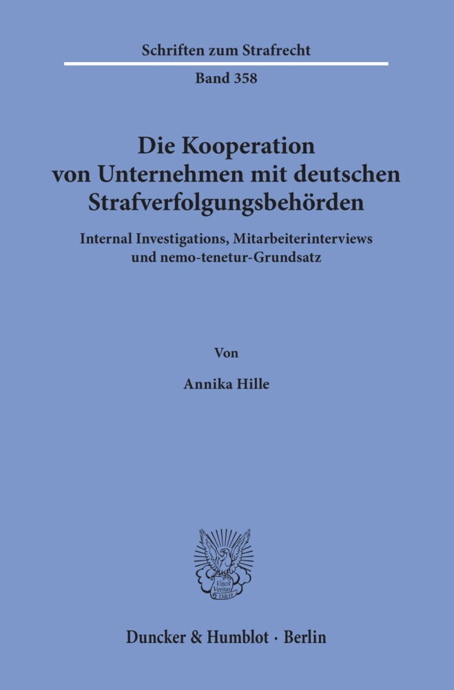 Die Kooperation von Unternehmen mit deutschen Strafverfolgungsbehörden. main product photo