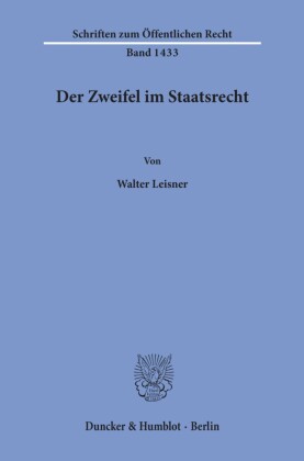 Der Zweifel im Staatsrecht.