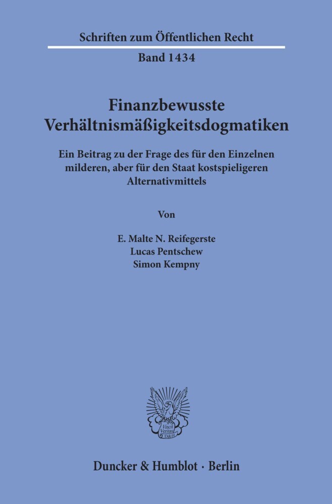 Finanzbewusste Verhältnismäßigkeitsdogmatiken. main product photo