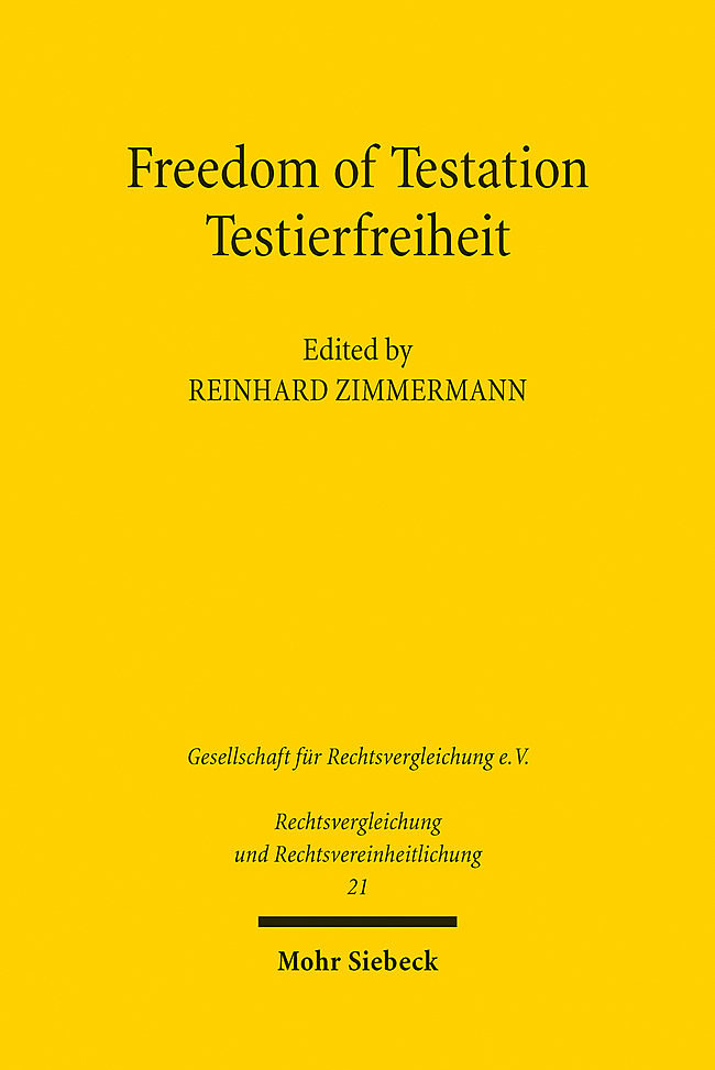 Freedom of Testation / Testierfreiheit main product photo