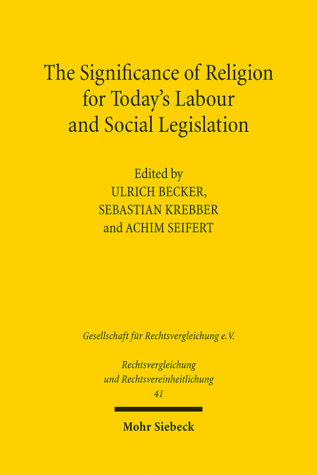 The Significance of Religion for Today's Labour and Social Legislation main product photo
