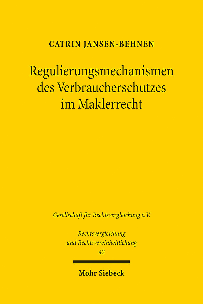 Regulierungsmechanismen des Verbraucherschutzes im Maklerrecht main product photo