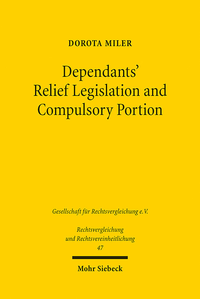 Dependants' Relief Legislation and Compulsory Portion main product photo