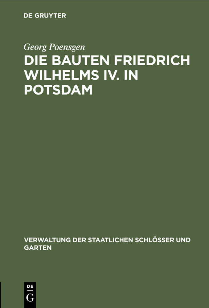 Die Bauten Friedrich Wilhelms IV. in Potsdam main product photo