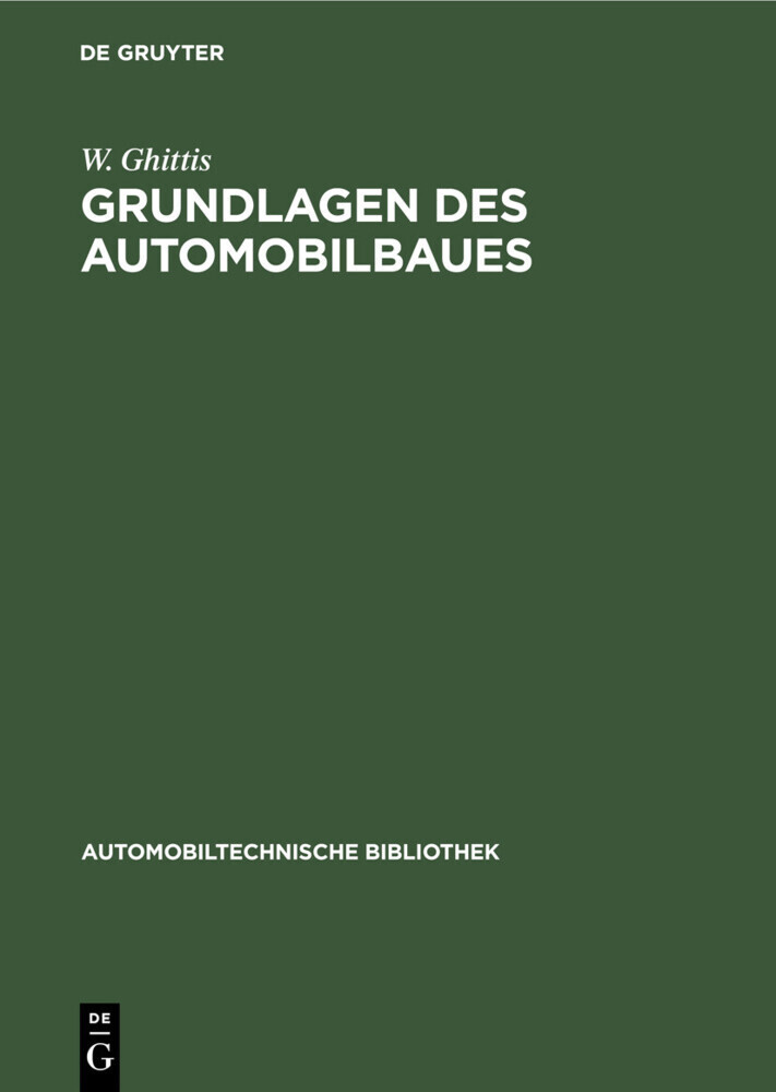 Grundlagen des Automobilbaues main product photo