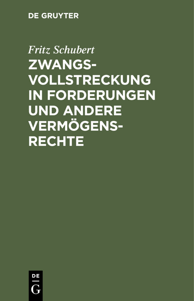 Zwangsvollstreckung in Forderungen und andere Vermögensrechte main product photo