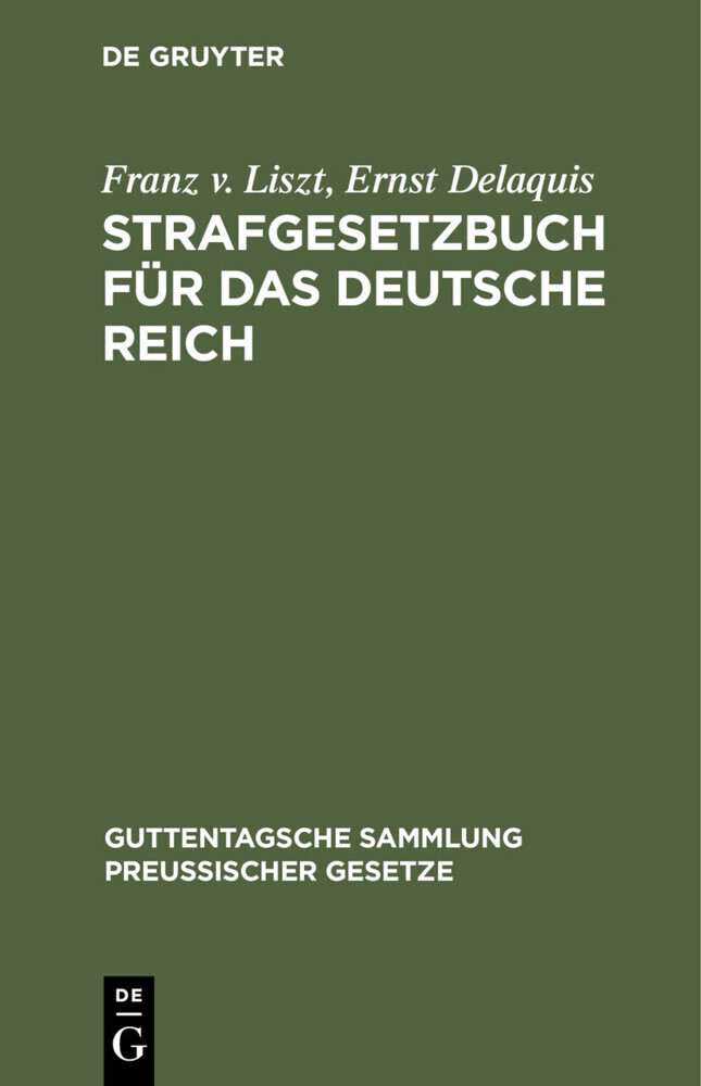 Strafgesetzbuch für das Deutsche Reich main product photo