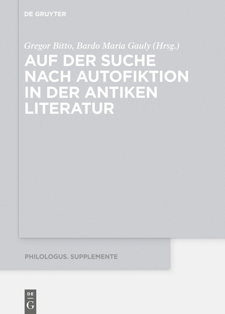 Auf der Suche nach Autofiktion in der antiken Literatur main product photo