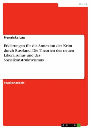 Erklärungen für die Annexion der Krim durch Russland. Die Theorien des neuen Liberalismus und des Sozialkonstruktivismus