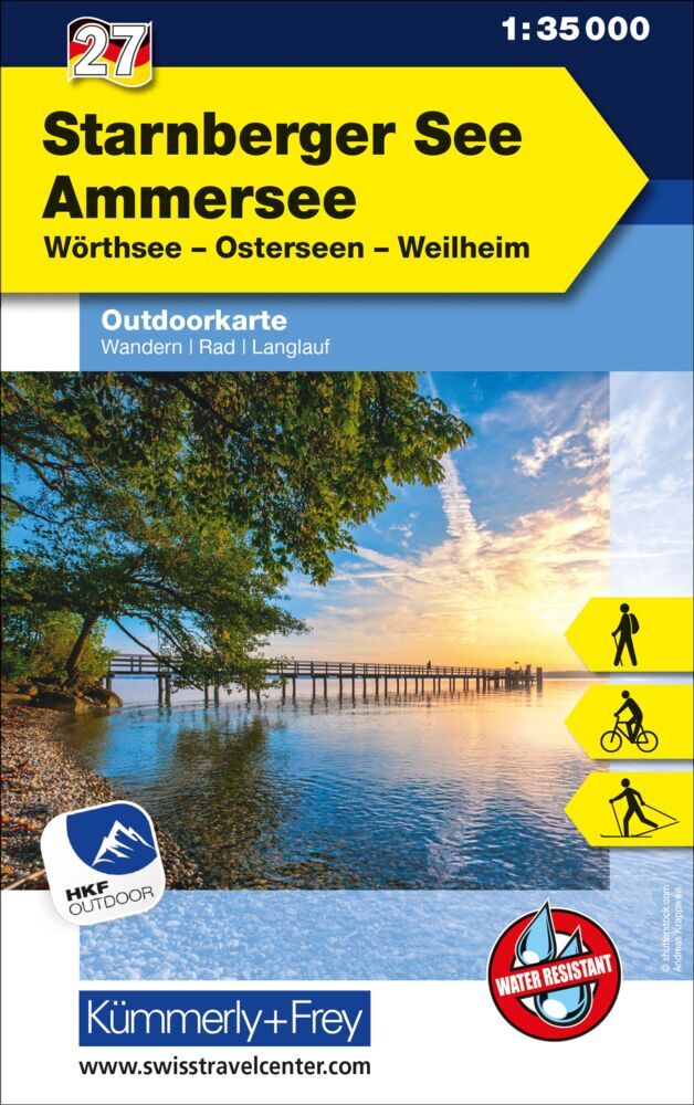 Kümmerly+Frey Outdoorkarte Deutschland 27 Starnberger See, Ammersee 1:35.000 main product photo