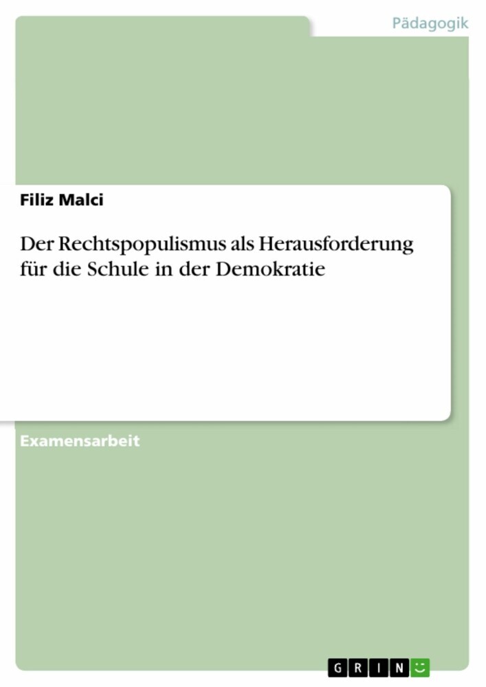 Der Rechtspopulismus als Herausforderung für die Schule in der Demokratie main product photo