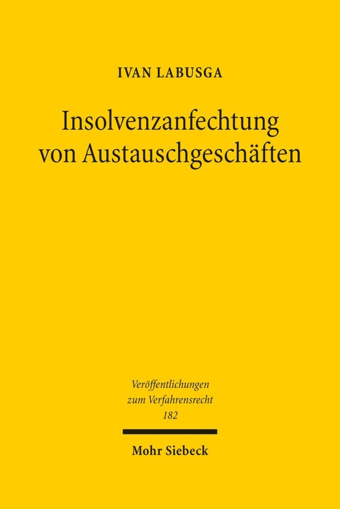 Insolvenzanfechtung von Austauschgeschäften main product photo