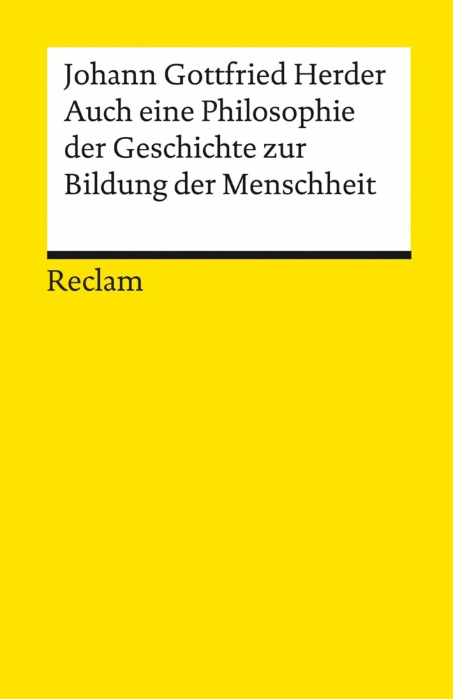 Auch eine Philosophie der Geschichte zur Bildung der Menschheit main product photo