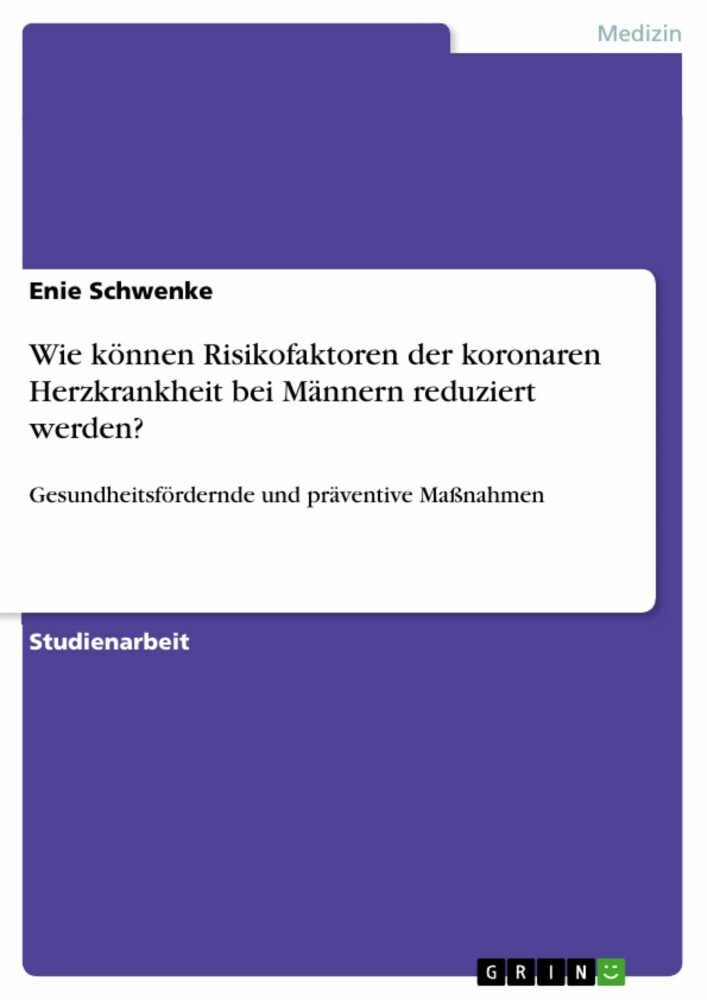 Wie können Risikofaktoren der koronaren Herzkrankheit bei Männern reduziert werden? main product photo