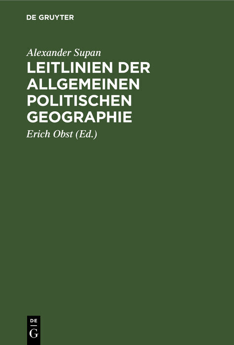Leitlinien der allgemeinen politischen Geographie main product photo