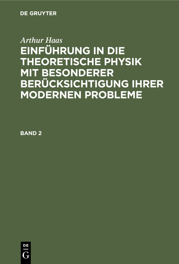 HAAS: EINF. IN DIE THEORET. PHYSIK BD. 2 2A HETP main product photo