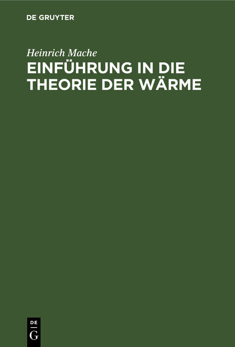 Einführung in die Theorie der Wärme main product photo