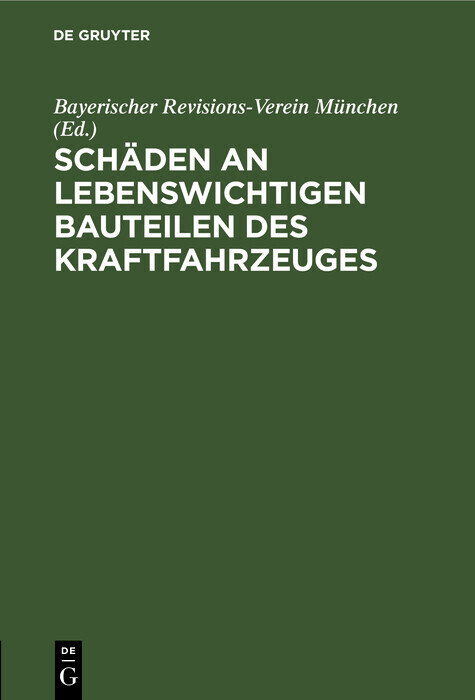 Schäden an lebenswichtigen Bauteilen des Kraftfahrzeuges main product photo