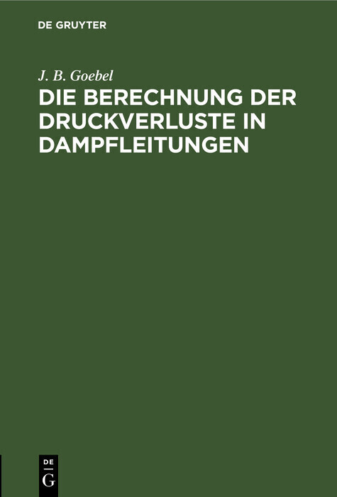 Die Berechnung der Druckverluste in Dampfleitungen main product photo
