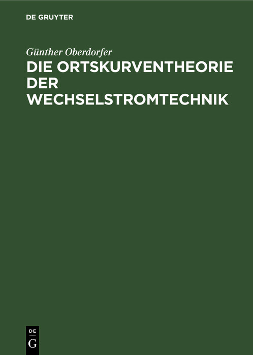 Die Ortskurventheorie der Wechselstromtechnik main product photo